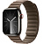 Купить Apple Watch Series 9 // 41мм GPS+Cellular // Корпус из нержавеющей стали графитового цвета, браслет серо-коричневого цвета, размер S/M
