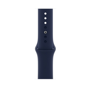 Apple Watch Series 6 // 40мм GPS + Cellular // Корпус из нержавеющей стали серебристого цвета, спортивный ремешок цвета «Тёмный ультрамарин»