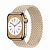 Купить Apple Watch Series 8 // 41мм GPS + Cellular // Корпус из нержавеющей стали золотого цвета, плетёный монобраслет бежевого цвета