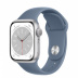 Apple Watch Series 8 // 41мм GPS // Корпус из алюминия серебристого цвета, спортивный ремешок сланцево-синего цвета