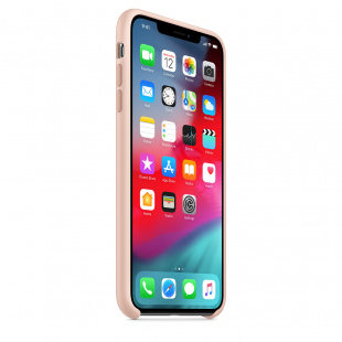Силиконовый чехол для iPhone Xs Max, цвет «розовый песок», оригинальный Apple