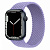 Купить Apple Watch Series 7 // 45мм GPS // Корпус из алюминия цвета «тёмная ночь», плетёный монобраслет цвета «английская лаванда»