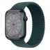 Apple Watch Series 8 // 45мм GPS // Корпус из алюминия цвета "темная ночь", плетёный монобраслет цвета "тропический лес"