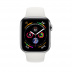 Apple Watch Series 4 // 40мм GPS + Cellular // Корпус из нержавеющей стали, спортивный ремешок белого цвета (MTUL2)