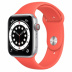Apple Watch Series 6 // 44мм GPS + Cellular // Корпус из алюминия серебристого цвета, спортивный ремешок цвета «Розовый цитрус»