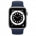 Apple Watch Series 6 // 44мм GPS // Корпус из алюминия серебристого цвета, монобраслет цвета «Тёмный ультрамарин»