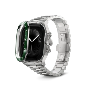 Корпус Golden Concept для Apple Watch, 46 мм, Crown Sport Classic Edition, Silver/Green
