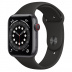 Apple Watch Series 6 // 40мм GPS + Cellular // Корпус из алюминия цвета «серый космос», спортивный ремешок черного цвета