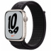 Apple Watch Series 7 // 45мм GPS // Корпус из алюминия цвета «сияющая звезда», спортивный браслет Nike чёрного цвета