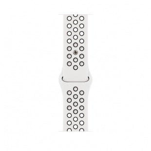 Apple Watch SE // 40мм GPS + Cellular // Корпус из алюминия серебристого цвета, спортивный ремешок Nike цвета «Чистая платина/чёрный» (2022-2023)