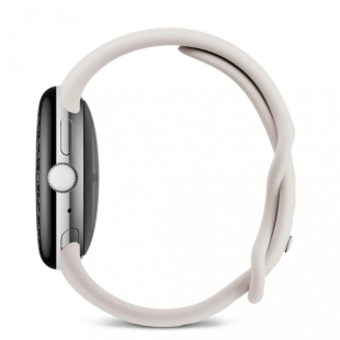 Google Pixel Watch 4 Wi-Fi+Cellular, серебристый корпус 41 mm, спортивный ремешок бежевого цвета (Porcelain)