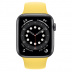 Apple Watch Series 6 // 44мм GPS // Корпус из алюминия цвета «серый космос», спортивный ремешок имбирного цвета