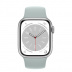 Apple Watch Series 8 // 41мм GPS // Корпус из алюминия серебристого цвета, спортивный ремешок цвета "суккулент"