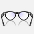 Умные очки Ray-Ban Stories Headliner (Черная глянцевая оправа, прозрачно-синие линзы)