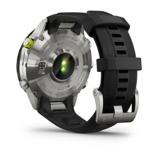 Премиальные умные часы Garmin MARQ Athlete (Gen 2), титановый корпус, черный силиконовый ремешок