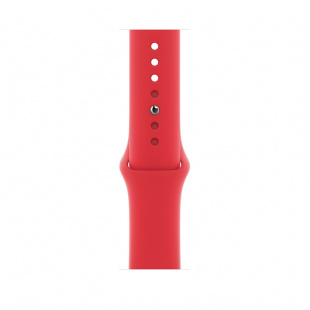 Apple Watch Series 6 // 40мм GPS // Корпус из алюминия серебристого цвета, спортивный ремешок цвета (PRODUCT)RED