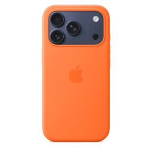 Силиконовый чехол MagSafe для iPhone 17 Pro (Orange)