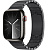 Купить Apple Watch Series 9 // 41мм GPS+Cellular // Корпус из нержавеющей стали графитового цвета, блочный браслет из нержавеющей стали цвета "черный космос"