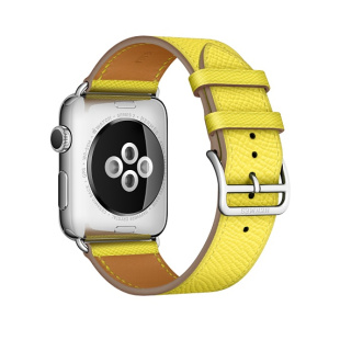 42/44 мм ремешок Simple Tour из кожи Epsom цвета Lime для Apple Watch Hermès