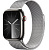 Купить Apple Watch Series 9 // 41мм GPS+Cellular // Корпус из нержавеющей стали графитового цвета, миланский сетчатый браслет серебристого цвета