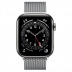 Apple Watch Series 6 // 44мм GPS + Cellular // Корпус из нержавеющей стали графитового цвета, миланский сетчатый браслет серебристого цвета