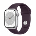 Apple Watch Series 8 // 41мм GPS // Корпус из алюминия серебристого цвета, спортивный ремешок цвета "бузина"