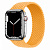 Купить Apple Watch Series 7 // 45мм GPS + Cellular // Корпус из нержавеющей стали серебристого цвета, плетёный монобраслет цвета «спелый маис»