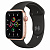 Купить Apple Watch SE // 44мм GPS + Cellular // Корпус из алюминия золотого цвета, спортивный ремешок чёрного цвета (2020)