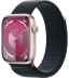 Apple Watch Series 9 // 45мм GPS // Корпус из алюминия розового цвета, спортивный браслет цвета "темная ночь"