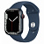 Купить Apple Watch Series 7 // 45мм GPS + Cellular // Корпус из алюминия цвета «тёмная ночь», спортивный ремешок цвета «синий омут»