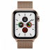 Apple Watch Series 5 // 44мм GPS + Cellular // Корпус из нержавеющей стали золотого цвета, миланский сетчатый браслет золотого цвета