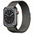 Купить Apple Watch Series 8 // 45мм GPS + Cellular // Корпус из нержавеющей стали графитового цвета, миланский сетчатый браслет графитового цвета