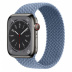 Apple Watch Series 8 // 45мм GPS + Cellular // Корпус из нержавеющей стали графитового цвета, плетёный монобраслет сланцево-синего цвета