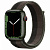 Купить Apple Watch Series 7 // 45мм GPS + Cellular // Корпус из алюминия зеленого цвета, спортивный браслет цвета «сумрачный торнадо/серый»
