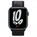 Apple Watch Series 7 // 45мм GPS // Корпус из алюминия цвета «тёмная ночь», спортивный браслет Nike чёрного цвета