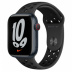 Apple Watch Series 7 // 45мм GPS + Cellular // Корпус из алюминия цвета «тёмная ночь», спортивный ремешок Nike цвета «антрацитовый/чёрный» Apple Watch Series 7 // 45мм GPS + Cellular // Корпус из алюминия цвета «тёмная ночь», спортивный ремешок Nike цвета «антрацитовый/чёрный»