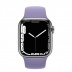 Apple Watch Series 7 // 45мм GPS + Cellular // Корпус из нержавеющей стали серебристого цвета, спортивный ремешок цвета «английская лаванда»