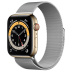 Apple Watch Series 6 // 44мм GPS + Cellular // Корпус из нержавеющей стали золотого цвета, миланский сетчатый браслет серебристого цвета Apple Watch Series 6 // 44мм GPS + Cellular // Корпус из нержавеющей стали золотого цвета, миланский сетчатый браслет серебристого цвета