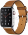 Apple Watch Series 4 Hermès // 44мм GPS + Cellular // Корпус из  нержавеющей стали, ремешок Single Tour из кожи цвета Fauve Barenia