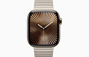 Apple Watch Series 10 // 42мм GPS+Cellular // Корпус из титана золотого цвета, блочный браслет натурального цвета