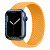 Купить Apple Watch Series 7 // 45мм GPS // Корпус из алюминия синего цвета, плетёный монобраслет цвета «спелый маис»