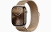 Apple Watch Series 10 // 42мм GPS+Cellular // Корпус из титана золотого цвета, миланский сетчатый браслет золотого цвета