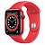 Купить Apple Watch Series 6 // 44мм GPS // Корпус из алюминия цвета (PRODUCT)RED, спортивный ремешок цвета (PRODUCT)RED