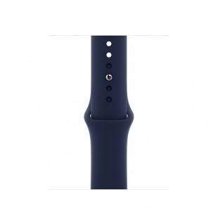 Apple Watch SE // 44мм GPS // Корпус из алюминия серебристого цвета, спортивный ремешок цвета «Тёмный ультрамарин» (2020)