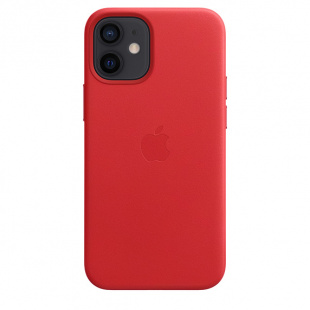 Кожаный чехол MagSafe для iPhone 12, цвет (PRODUCT)RED