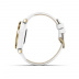 Женские умные часы Garmin Lily (34mm), светло-золотистый корпус, белый итальянский кожаный ремешок