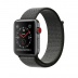 Apple Watch Series 3 // 38мм GPS + Cellular // Корпус из алюминия цвета «серый космос», ремешок из плетёного нейлона чёрного цвета (MQJT2)