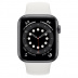 Apple Watch Series 6 // 44мм GPS // Корпус из алюминия цвета «серый космос», спортивный ремешок белого цвета