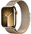 Купить Apple Watch Series 9 // 45мм GPS+Cellular // Корпус из нержавеющей стали золотого цвета, миланский сетчатый браслет золотого цвета