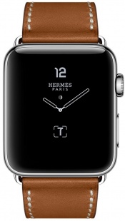 Apple Watch Series 2 Hermès 42мм Корпус из нержавеющей стали, ремешок Simple Tour из кожи Barenia цвета Fauve с раскладывающейся застёжкой